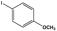 Chemical diagram for 4-Iodoanisole	 Cas # 96-62-8